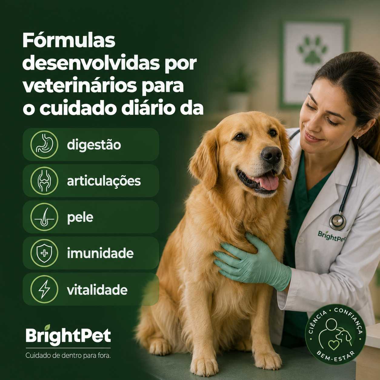 Fórmulas desenvolvidas por veterinários para o cuidado diário